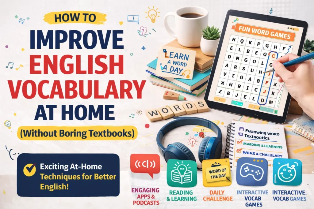 Make your english vocabulary better at home without reading books